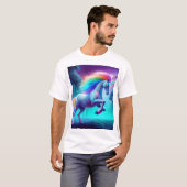 Rainbow Unicorn Mannen basic T-shirt (Voorkant volledig)