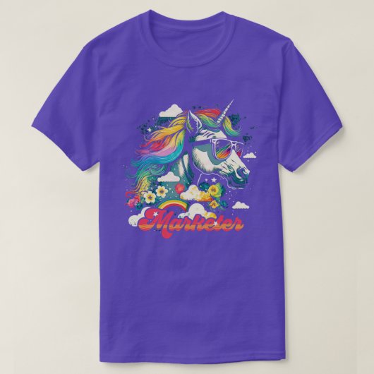 Rainbow Unicorn Marketer T-shirt (Design voorkant)