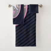 Rainbow Unicorn met gestreepte rug Bad Handdoek (Insitu)