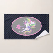 Rainbow Unicorn met gestreepte rug Bad Handdoek (Handdoek)