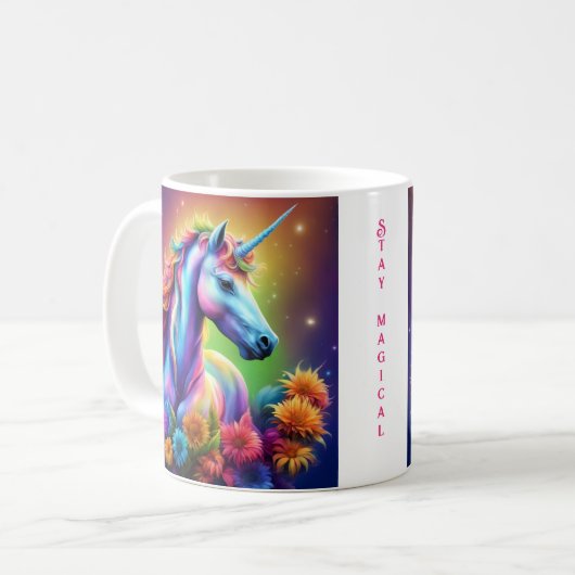 Rainbow Unicorn-Mok Koffiemok (Voorkant links)