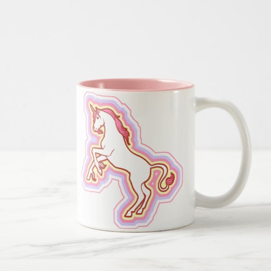Rainbow Unicorn-Mok Tweekleurige Koffiemok (Rechts)