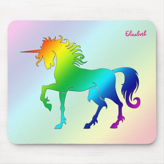 Rainbow Unicorn Mousepad Muismat (Voorkant)