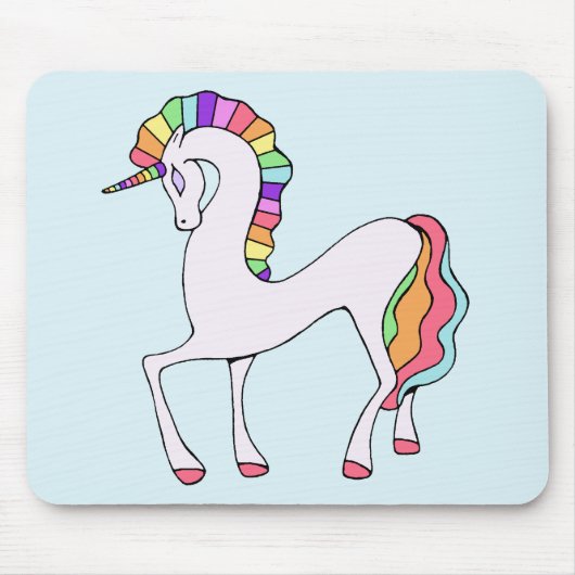 Rainbow Unicorn Mousepad Muismat (Voorkant)