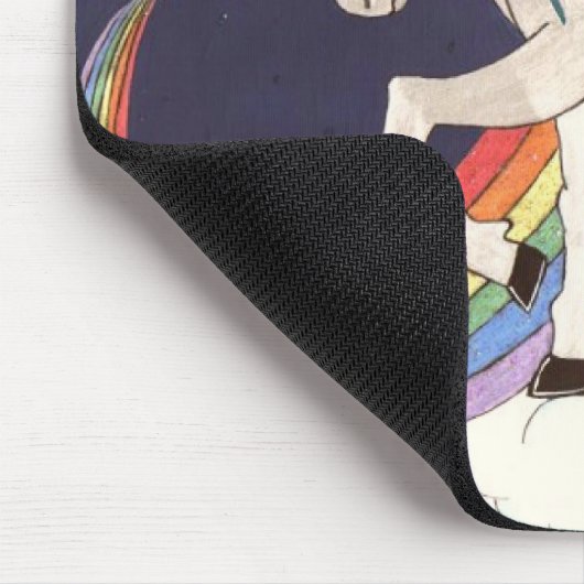 Rainbow Unicorn Mousepad Muismat (Hoek)