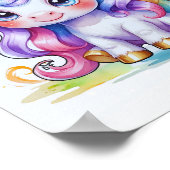 Rainbow Unicorn Nursery Art Poster (Hoek)