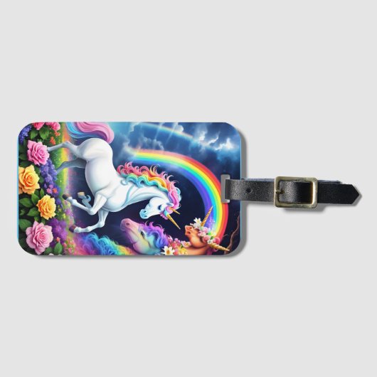 Rainbow Unicorn One Bagagelabel (Voorkant (horizontaal))