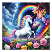 Rainbow Unicorn One Foto Afdruk (Voorkant)
