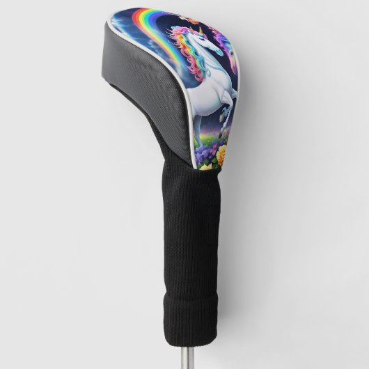 Rainbow Unicorn One Golfheadcover (Schuin)