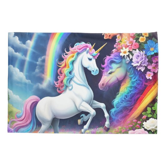 Rainbow Unicorn One Kussensloop (Achterkant)