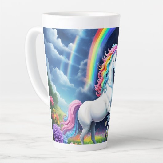 Rainbow Unicorn One Latte Mok (Linkerhoek)