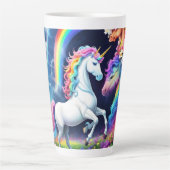 Rainbow Unicorn One Latte Mok (Voorkant)