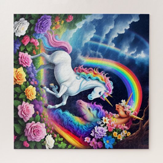 Rainbow Unicorn One Legpuzzel (Horizontaal)