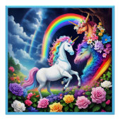 Rainbow Unicorn One Perfect Poster (Voorkant)