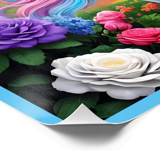 Rainbow Unicorn One Perfect Poster (Hoek)