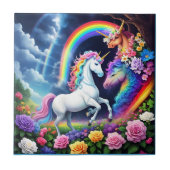 Rainbow Unicorn One Tegeltje (Voorkant)