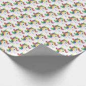 Rainbow Unicorn ontwerp inpakpapier (Hoek)