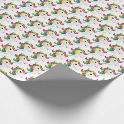 Rainbow Unicorn ontwerp inpakpapier (Hoek)