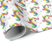Rainbow Unicorn ontwerp inpakpapier (Rol Hoek)