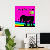Rainbow Unicorn Party (algemeen) Poster (Thuiskantoor)