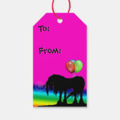 Rainbow Unicorn Party Cadeaulabel (Achterkant)