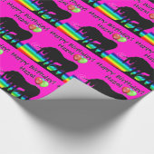 Rainbow Unicorn Party Cadeaupapier (Hoek)