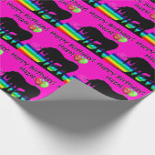 Rainbow Unicorn Party Cadeaupapier (Hoek)