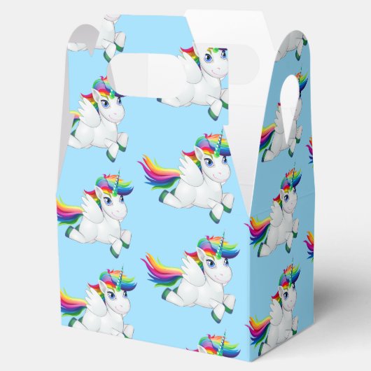 Rainbow Unicorn Party Favor Box Bedankdoosjes (Geopend)
