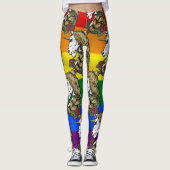 Rainbow Unicorn Party Leggings (Voorkant)