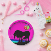 Rainbow Unicorn Party Papieren Bordje (Feest)
