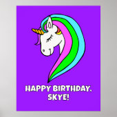Rainbow Unicorn Party Poster (Voorkant)