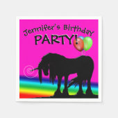 Rainbow Unicorn Party Servet (Voorkant)