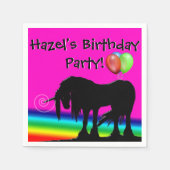 Rainbow Unicorn Party Servet (Voorkant)