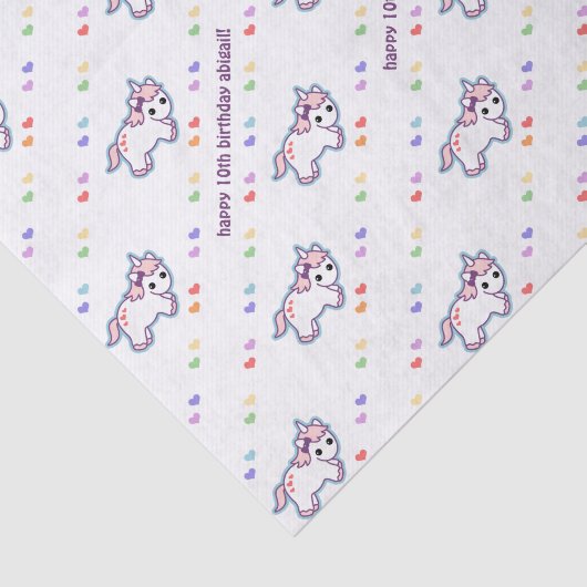 Rainbow Unicorn Party Tissuepapier (Detail)