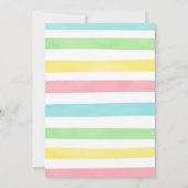 Rainbow Unicorn Party uitnodiging (Achterkant)