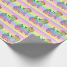Rainbow Unicorn Pastel Striped