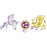 Rainbow Unicorn Pegasus Horse Pony Griffon Cute Staand Fotobeeldje<br><div class="desc">De kunst van Stephanie Small is een complexe mix van mythisch en reëel. Dit is je persoonlijke uitnodiging om te genieten van een rondleiding door de magische en alledaagse wereld. Bekijk een adembenemende visuele rondleiding van oude tijden en land gevuld met bomen, magische paddenstoelen, loof, betoverende dieren en geweldige tovenaars....</div>