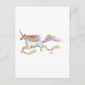 Rainbow Unicorn Pegasus Horse Pony Vliegtuig Briefkaart (Voorkant)