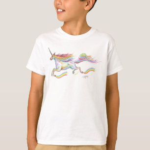 Rainbow Unicorn Pegasus Horse Pony Vliegtuig T-shirt