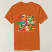 Rainbow Unicorn penter T-shirt (Design voorkant)