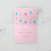 Rainbow Unicorn Personalized Pink Birthday Kaart (Binnen)