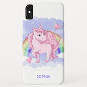 Rainbow Unicorn Persoonlijke naam Case-Mate iPhone Case (Achterkant)