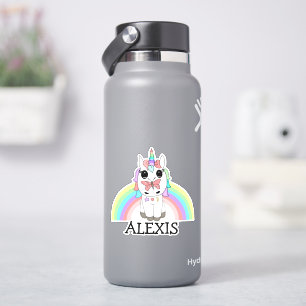 Rainbow Unicorn Persoonlijke naam Sticker