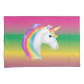 Rainbow Unicorn Pillow Hoesje Set Kussensloop (Voorkant-Rechts)