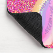 Rainbow Unicorn Pink Glitter Sparkles Personated Muismat (Hoek)