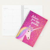 Rainbow Unicorn Pink Gold Glitter Inspirerend Planner (Display)