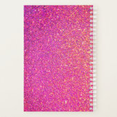 Rainbow Unicorn Pink Gold Glitter Inspirerend Planner (Achterkant)