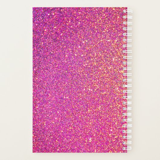 Rainbow Unicorn Pink Gold Glitter Inspirerend Planner (Achterkant)