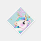 Rainbow Unicorn Planner Gold Glitter Pink Servet (Hoek)