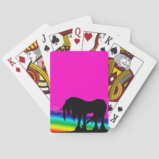 Rainbow Unicorn Pokerkaarten (Achterkant)